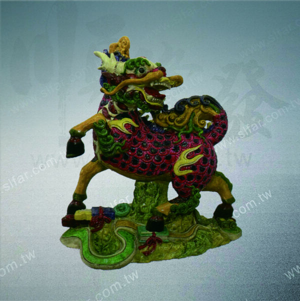 GA-007 精緻藝品GA-007四寶麒麟(中)