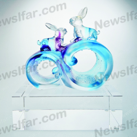 CC-061 彩透琉璃CC-061玉雕雙兔