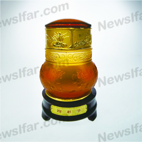 CC-105 彩透琉璃CC-105四君子(茶葉罐)